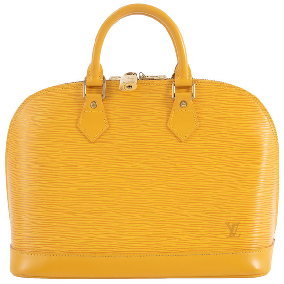 LOUIS VUITTON Yellow Leather Alma Bag - Picture 1 of 16